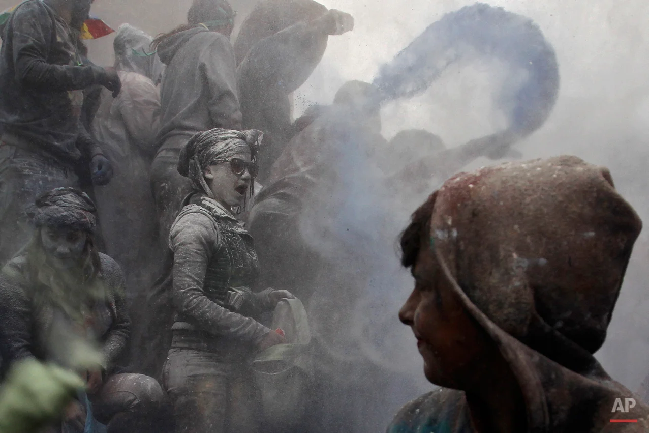 APTOPIX Greece Flour War