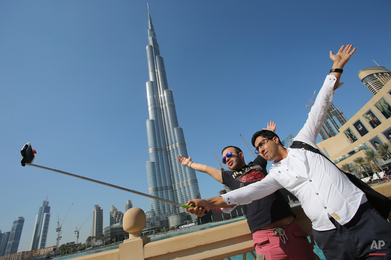 Mideast Emirates Selfie Sticks