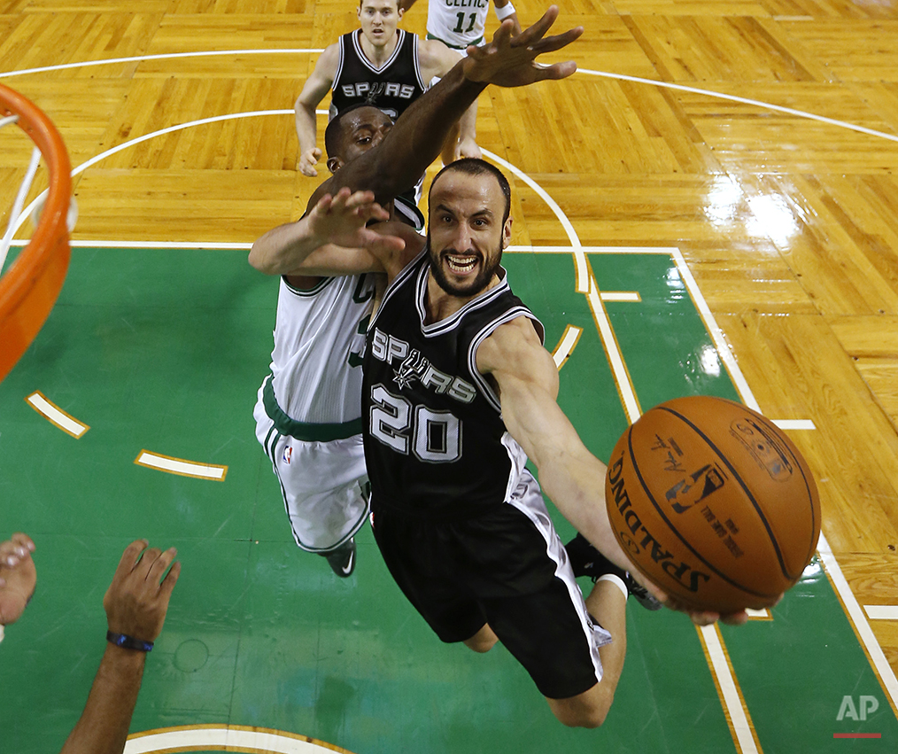 APTOPIX Spurs Celtics Basketball