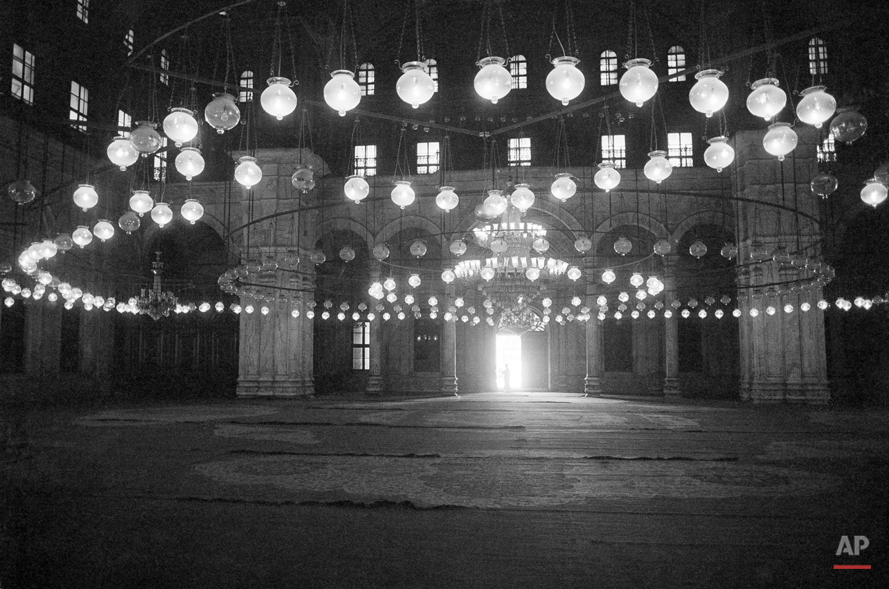  Lights inside the Mohammed Ali Mosque inside the Citadel in Cairo, Egypt in 1977. (AP Photo/Horst Faas) 