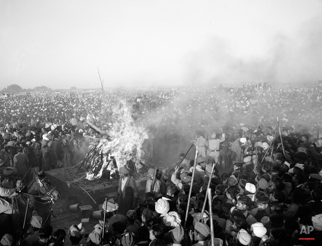 Gandhi Funeral Pyre 1948