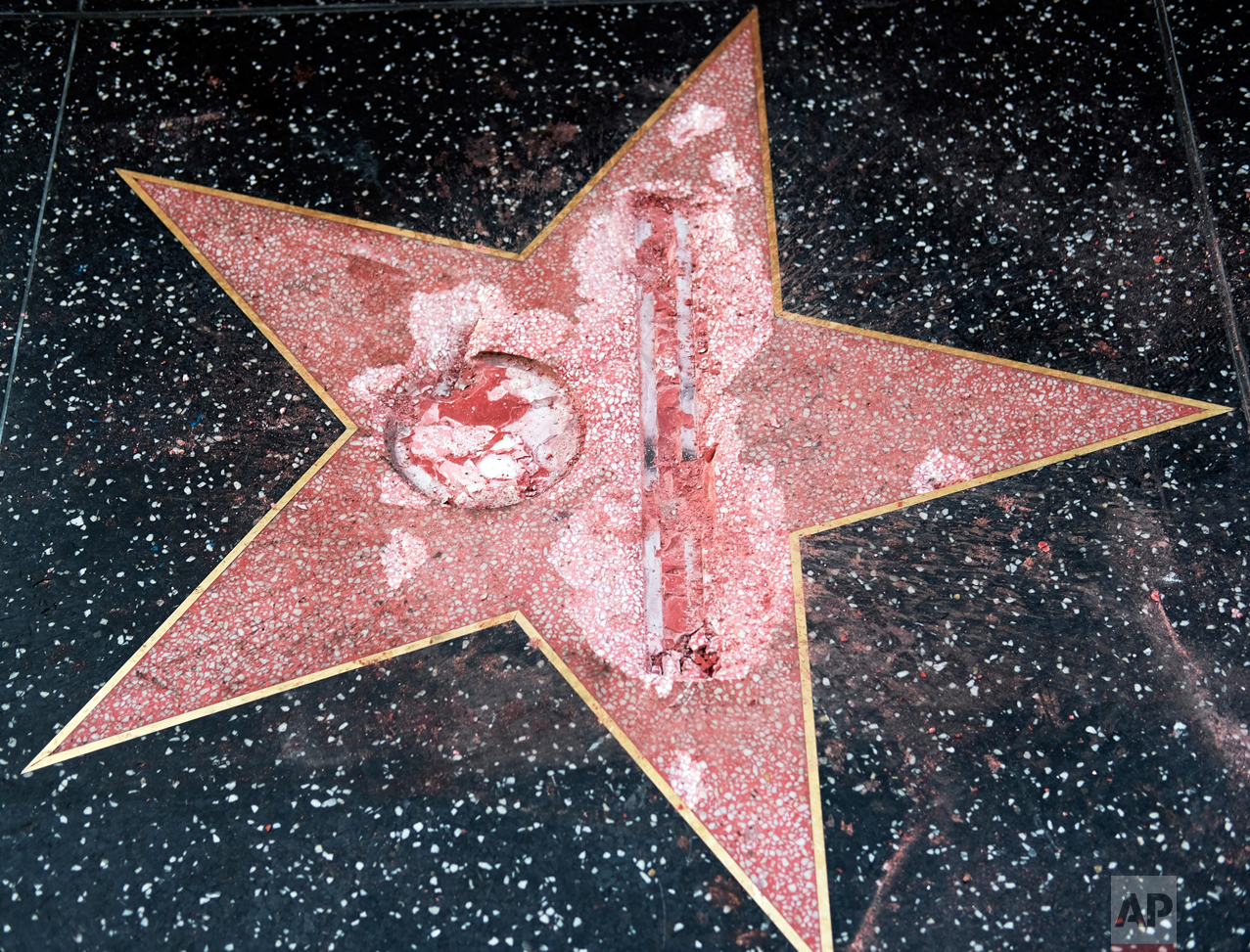 Trump Star Vandalized