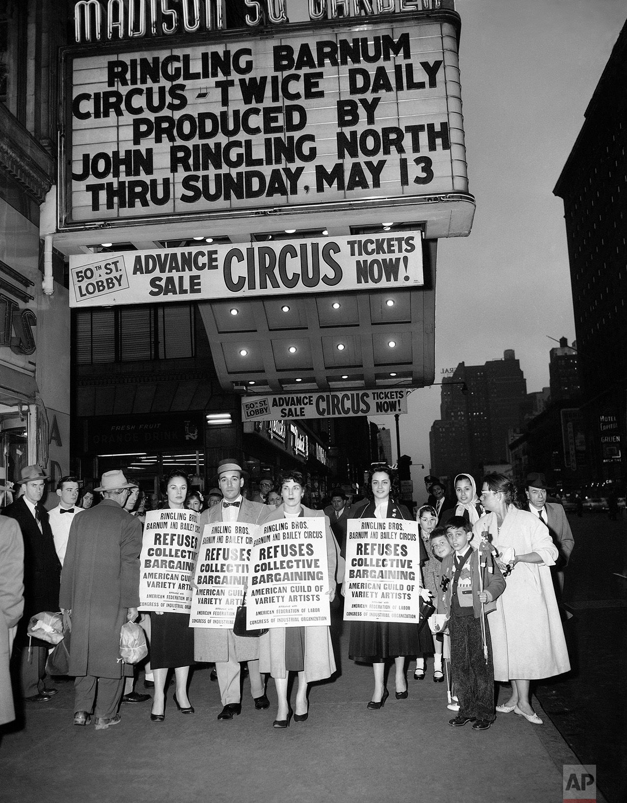 Labor Unions Performers Protest 1956