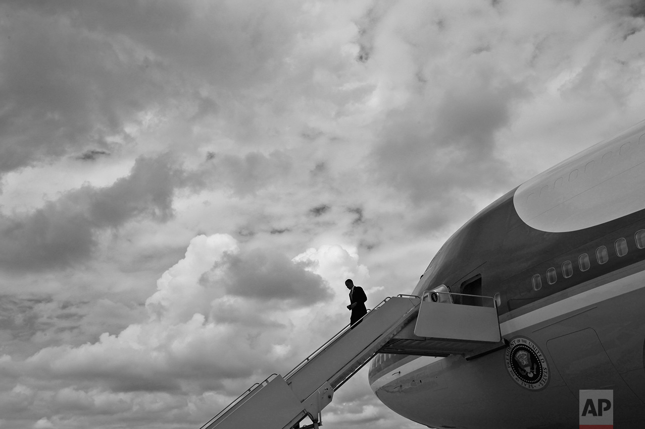 President Barack Obama alone is accountable for the fragile economy, two wars, and a divided nation on the health care issue. President Barack Obama steps off Air Force One at Andrews Air Force Base, Md., after traveling to Atlanta, Georgia, Monday, Aug. 2, 2010. (AP Photo/Charles Dharapak)
