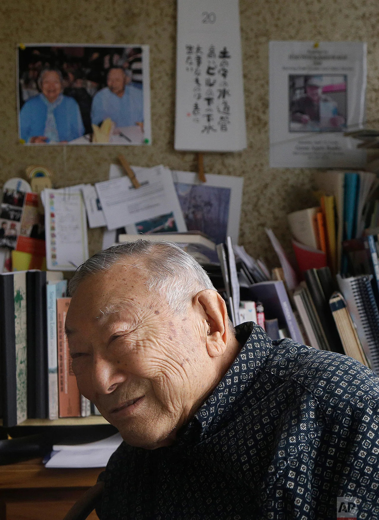In this Feb. 10, 2017 photo, Hiroshi Kashiwagi speaks during an interview at his home in San Francisco. Kashiwagi was 19 when his family was ordered from their home in Northern California’s Placer County and to a temporary detention center during World War II. (AP Photo/Jeff Chiu)
