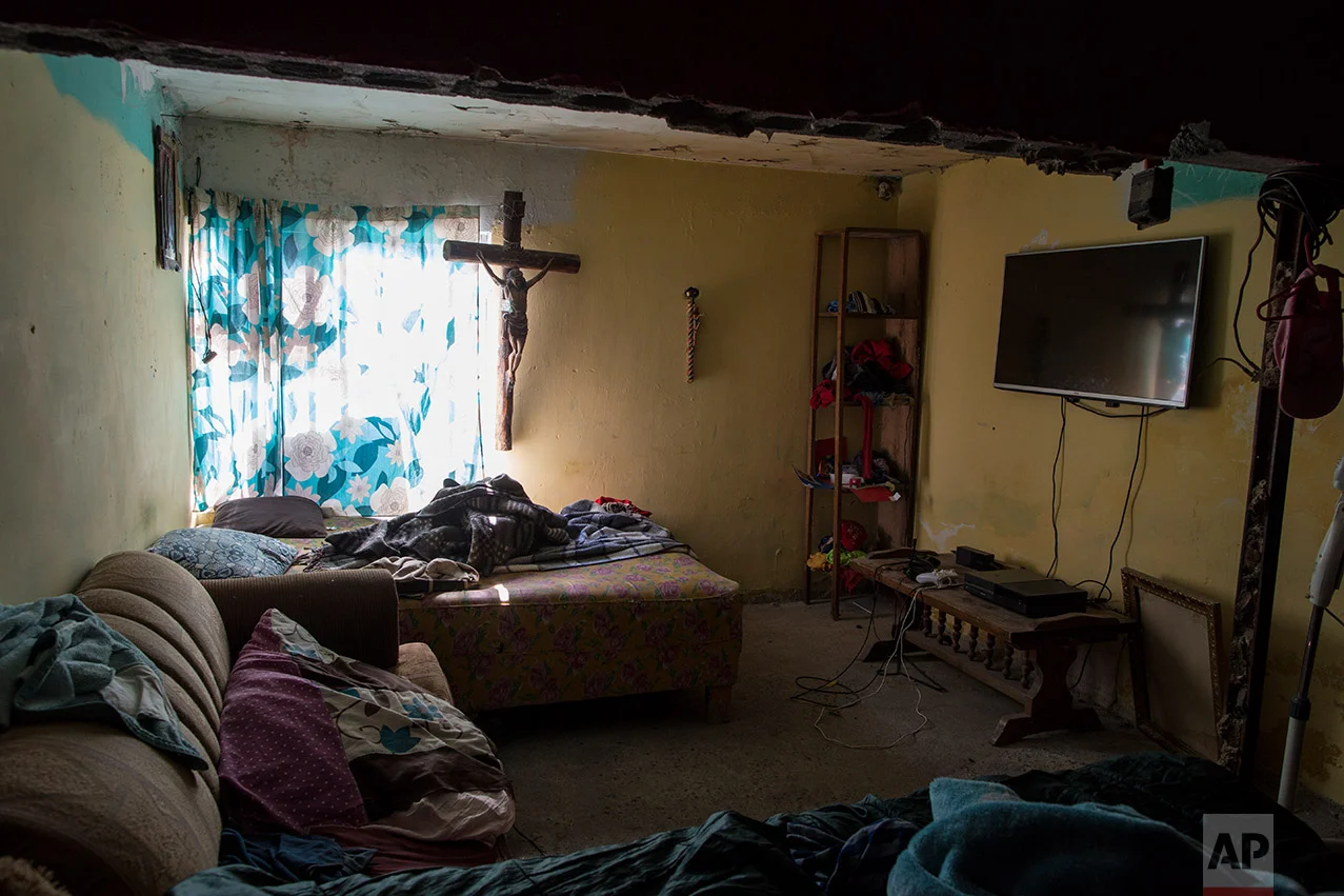 Jesus Esteban Cruz's bedroom in Reynosa, Mexico, Wednesday, March, 22, 2017. (AP Photo/Rodrigo Abd)
