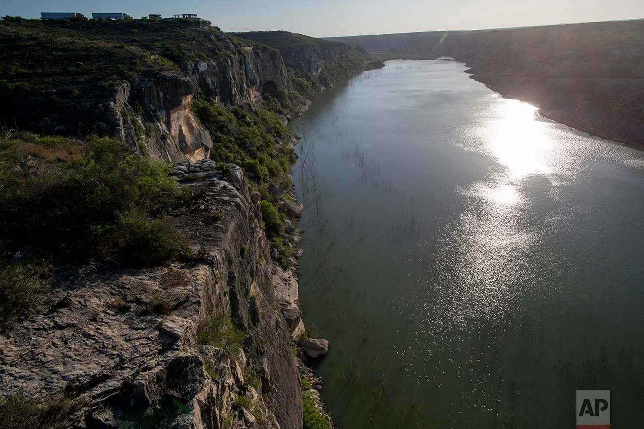 The Pecos River near the US-Mexico border in Texas, Monday, March 27, 2017. (AP Photo/Rodrigo Abd)
