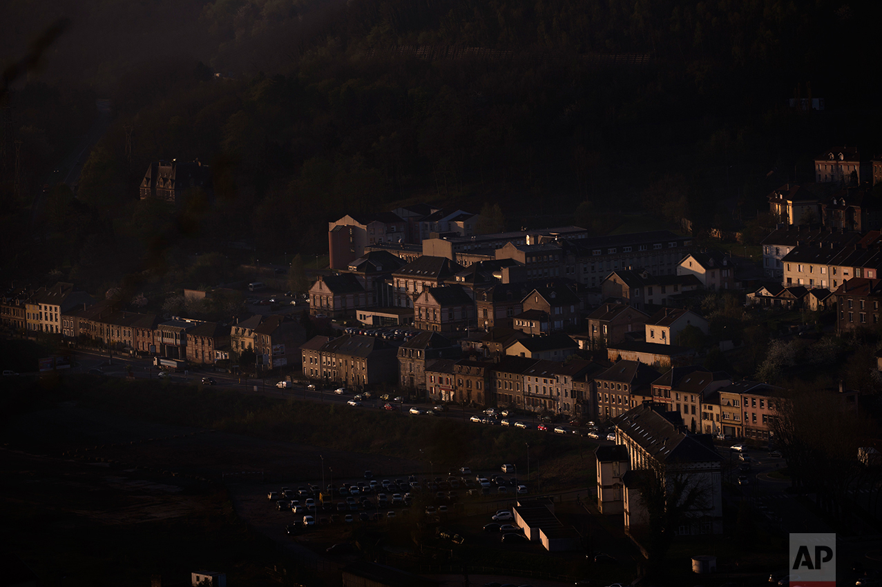 In this Tuesday April 4, 2017 photo, a general view of one of the main streets of Hayange, a commune in the Moselle department in Grand Est in north-eastern France. In eastern France’s industrial rustbelt, workers are massing behind the virulently nationalistic politics of populist Marine Le Pen. A large chunk of them will come from once left-leaning industrial towns like Hayange, scarred by the closure of its blast furnaces. (AP Photo/Emilio Morenatti)