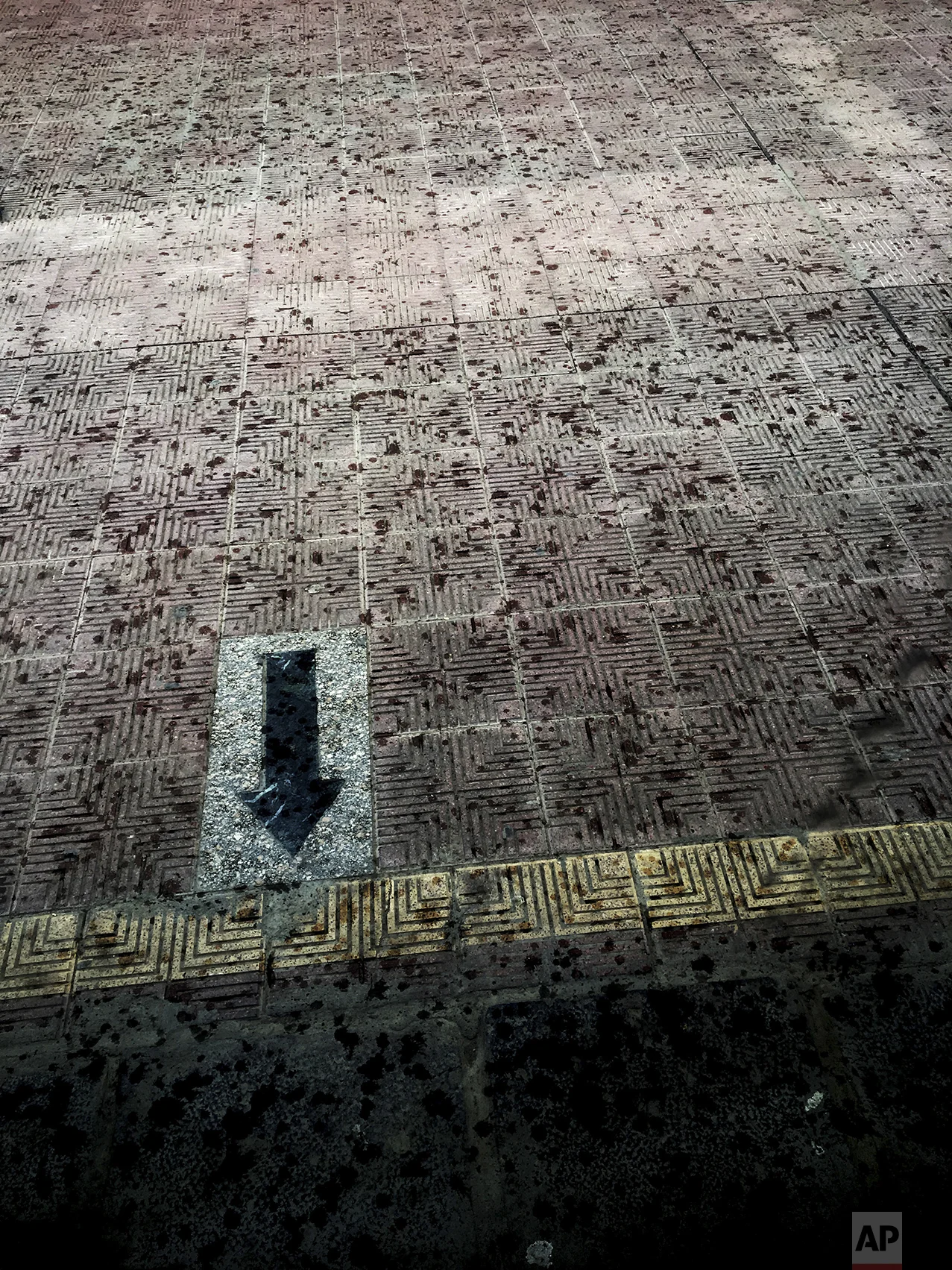 This May 18, 2017 photo, shows rain drops on the platform of a metro station, in Cairo, Egypt. (AP Photo/Nariman El-Mofty)