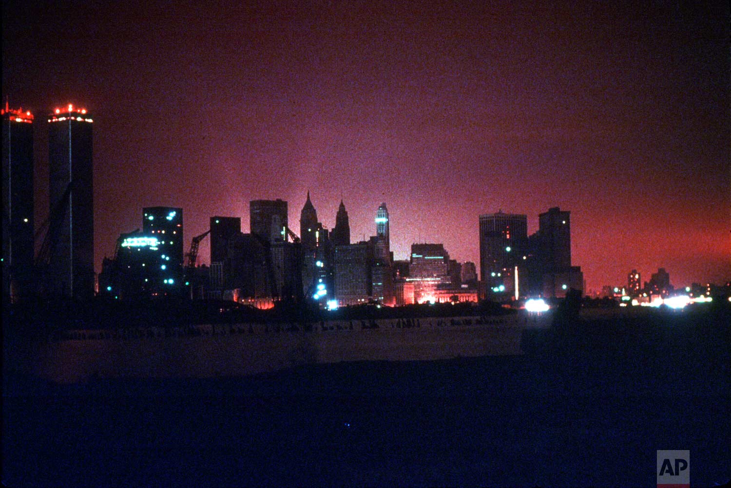  The New York City skyline is shown during the blackout of July 13, 1977. (AP Photo) 