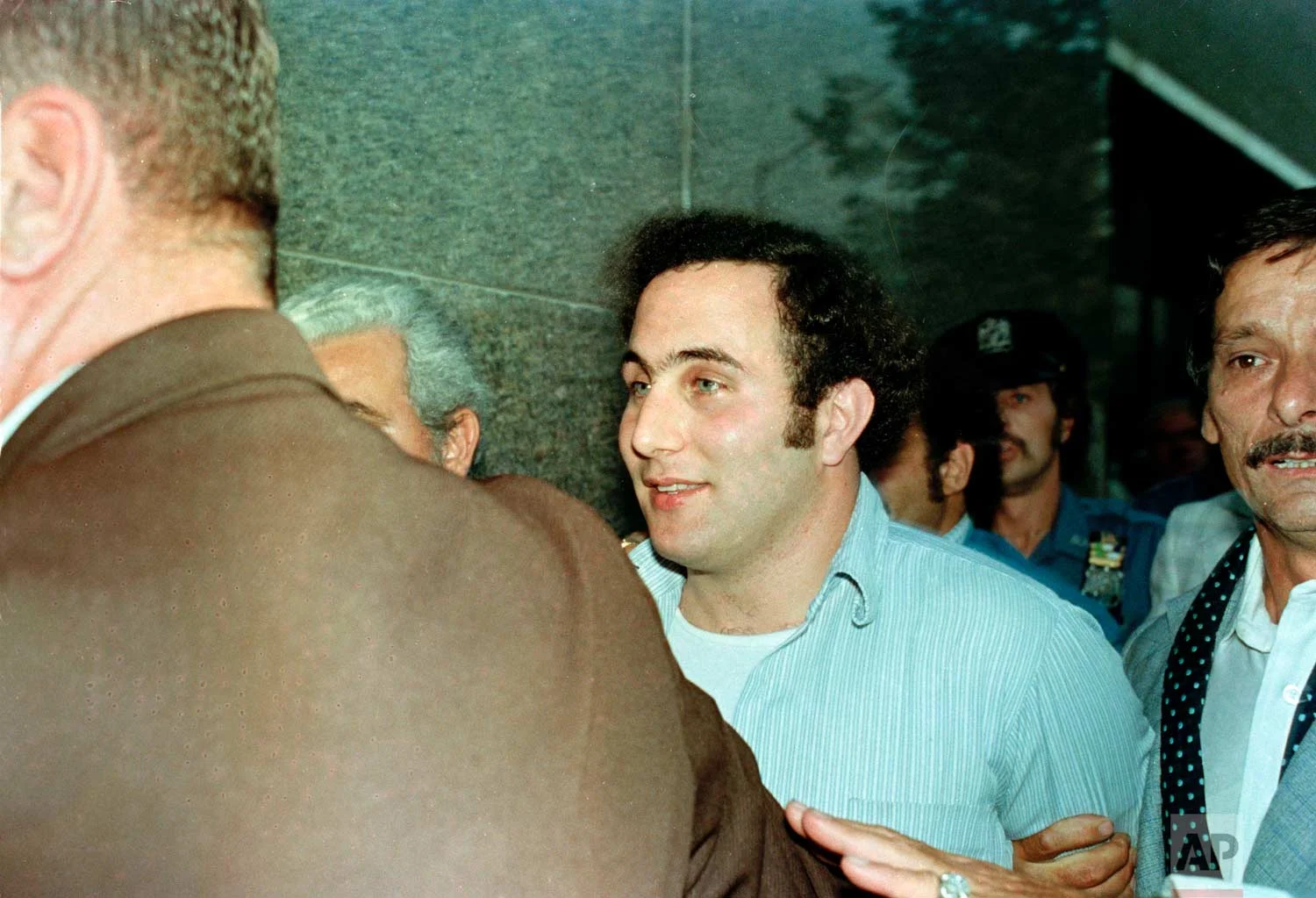 Alleged ".44 Caliber Killer" David Berkowitz, who also called himself "Son of Sam", is seen in police custody in 1977. (AP Photo)