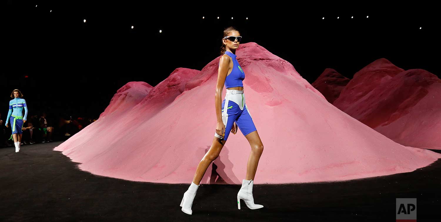  Fashion from Fenty Puma by Rihanna collection is modeled during Fashion Week, Sunday, Sept. 10, 2017, in New York. (AP Photo/Bebeto Matthews) 