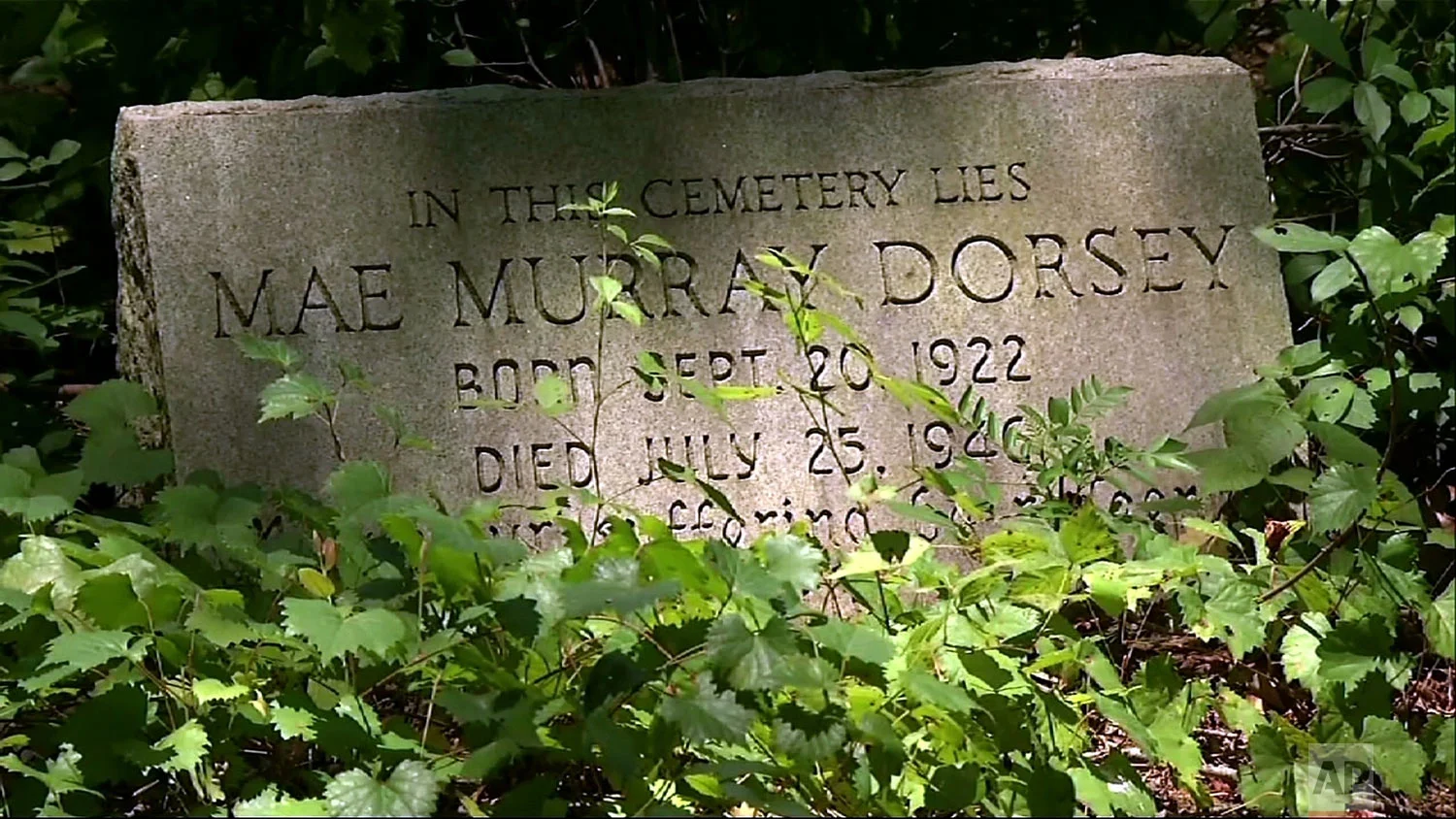 This July 26, 2014, photo shows the gravesite of Mae Murray Dorsey in Bishop, Ga. (AP Photo/Alex Sanz)