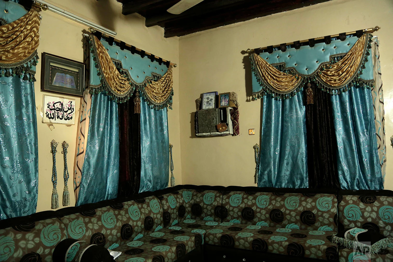 The interior of a home in Mocha, Yemen. (AP Photo/Nariman El-Mofty)
