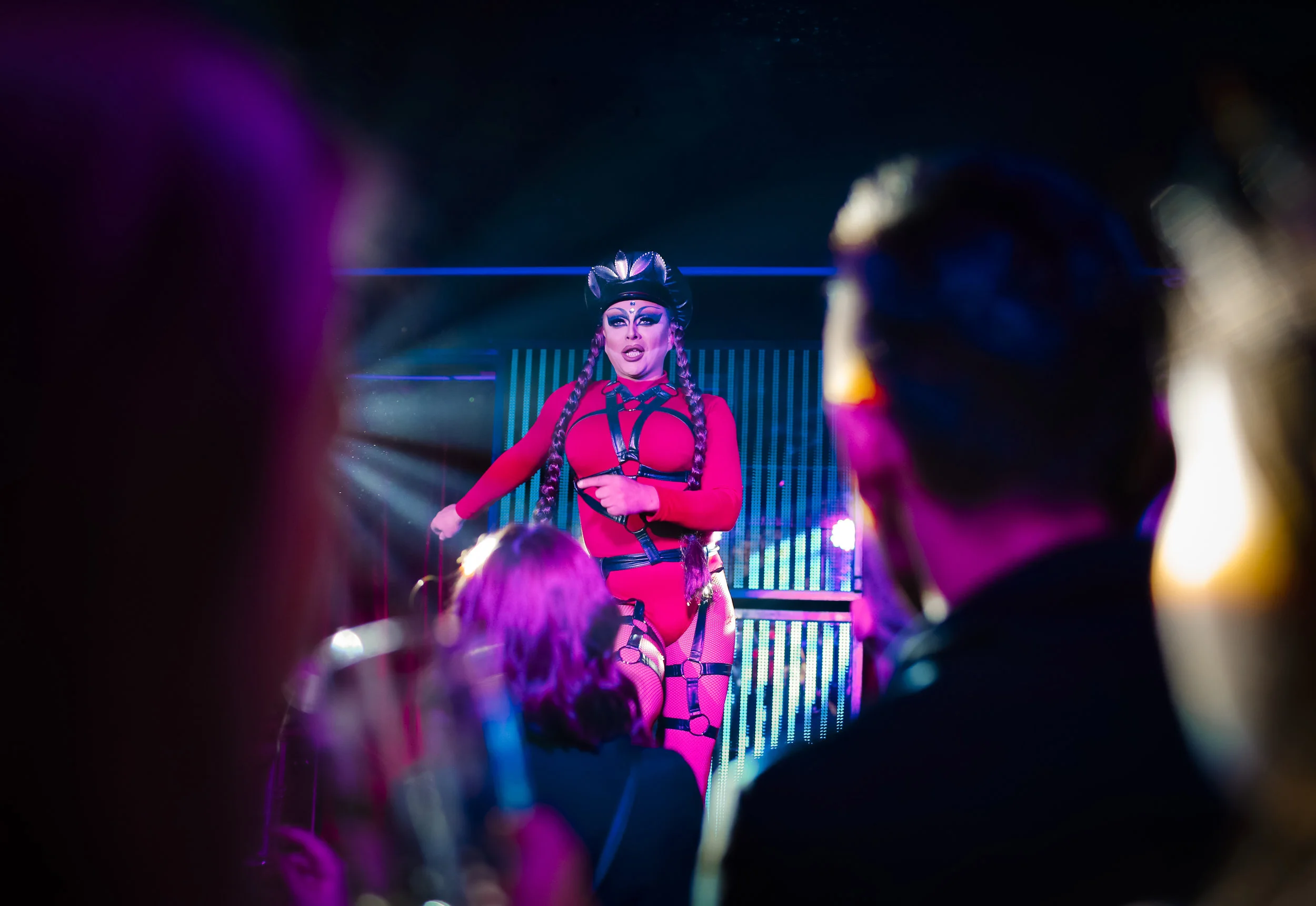 Sergey, who uses the stage name Bomba (the bomb) performs at the Fame gay club, during the 2018 soccer World Cup in Yekaterinburg, Russia on Sunday, June 24, 2018. (AP Photo/Natacha Pisarenko)