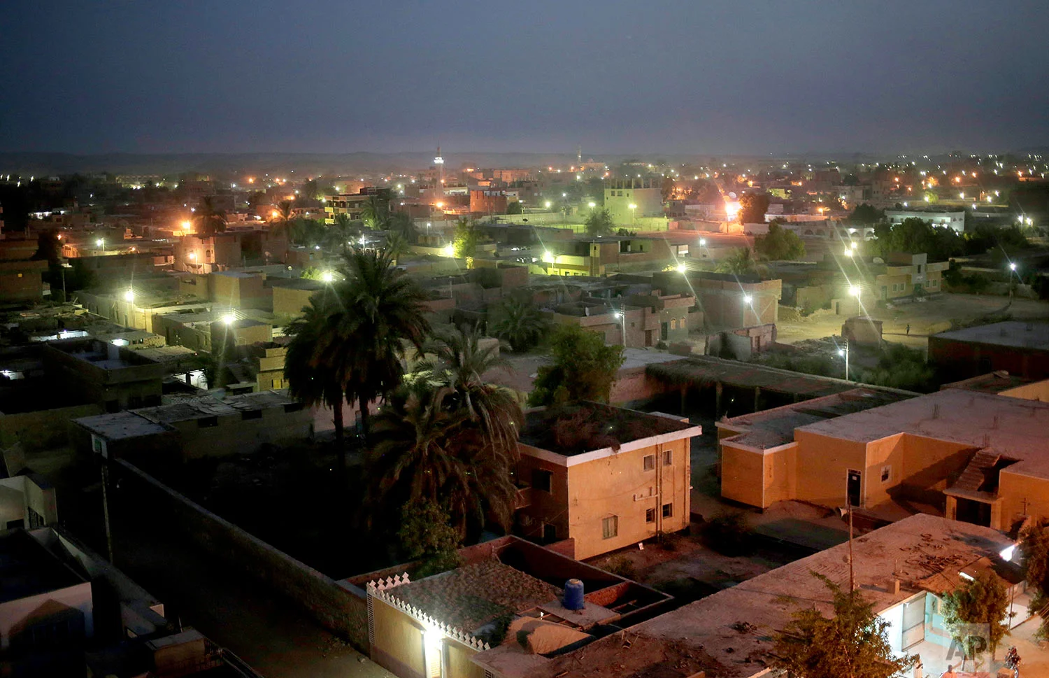 A general view of Abu Simbel, one of the "tahgeer villages," southwest of Aswan, Egypt. (AP Photo/Nariman El-Mofty)