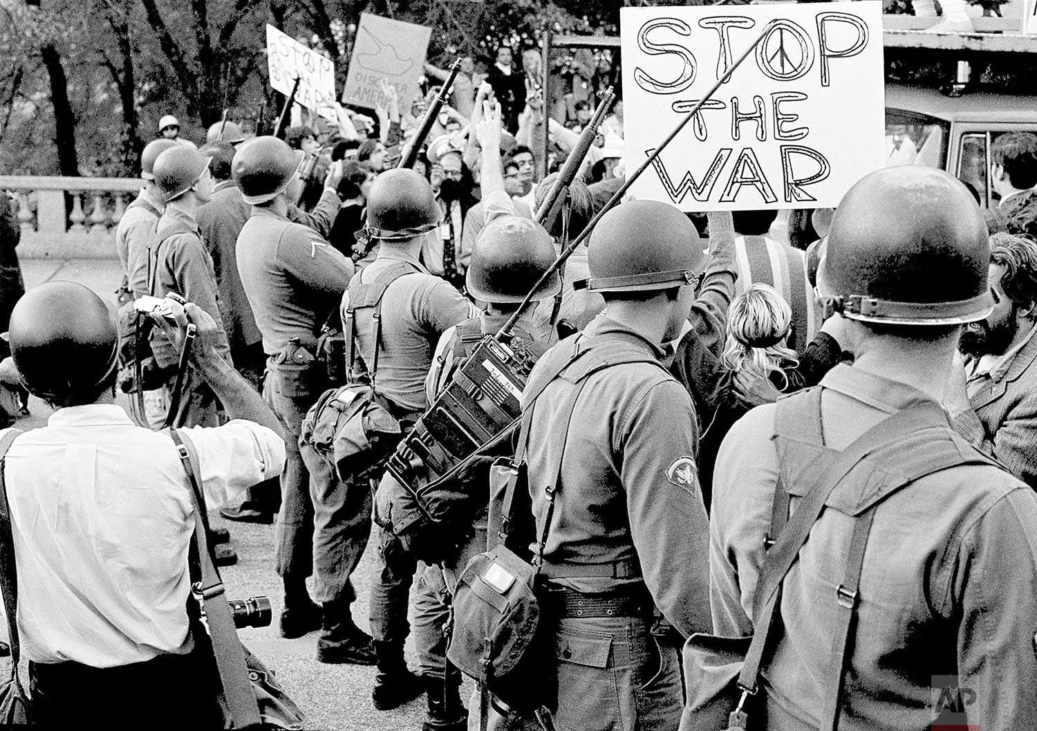 Chicago police during a disturbance in Chicago on August 28, 1968. (AP Photo