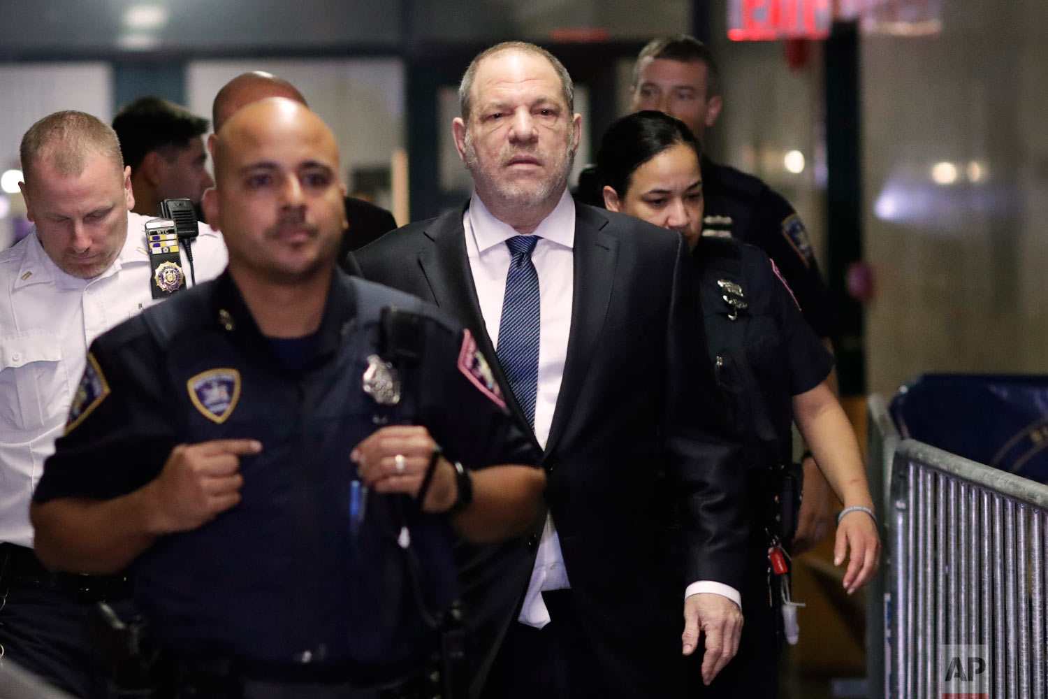  Harvey Weinstein, center, enters State Supreme Court in New York on Oct. 11, 2018. A year earlier, Weinstein was a catalyst in launching the #MeToo movement, which took off in October 2017 after reports in The New Yorker and The New York Times detai