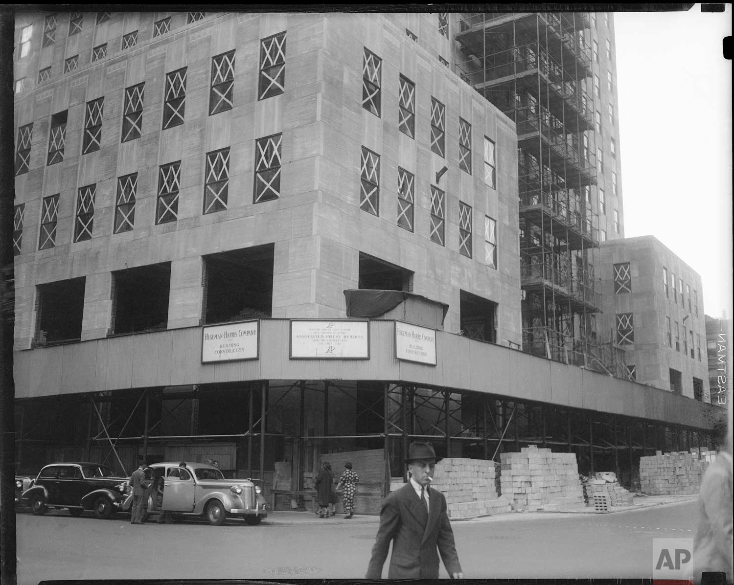  The new Associated Press building is shown under construction at Rockefeller Center, New York, Oct. 8, 1938. (AP Photo/Corporate Archives) 