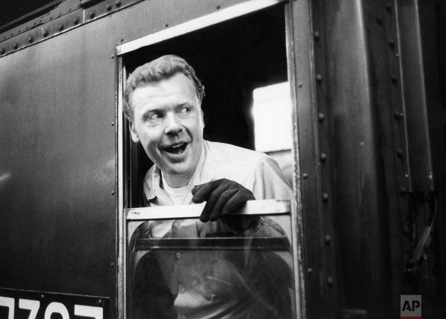  An unidentified conductor for an IRT subway train is shown on the job in New York, July 10, 1970. (AP Photo) 
