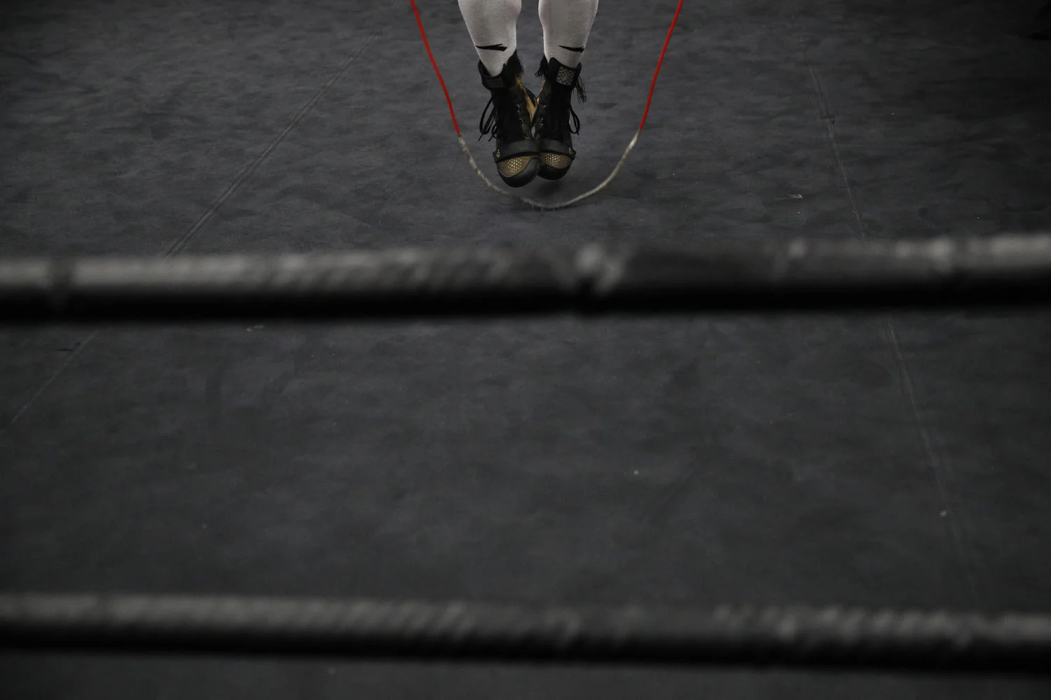 Boxer Manny Pacquiao jumps rope while cooling down after his workout at the Wild Card Boxing Club in Los Angeles on Monday, Jan. 14, 2019. The Filipino legend is in the winter of his career, gearing up for what could be one big last fight. Saturday's bout versus Adrien Broner isn't it, but Pacquiao trains with the knowledge that a second megafight against Floyd Mayweather could possibly be just months away if all goes well. (AP Photo/Jae C. Hong)