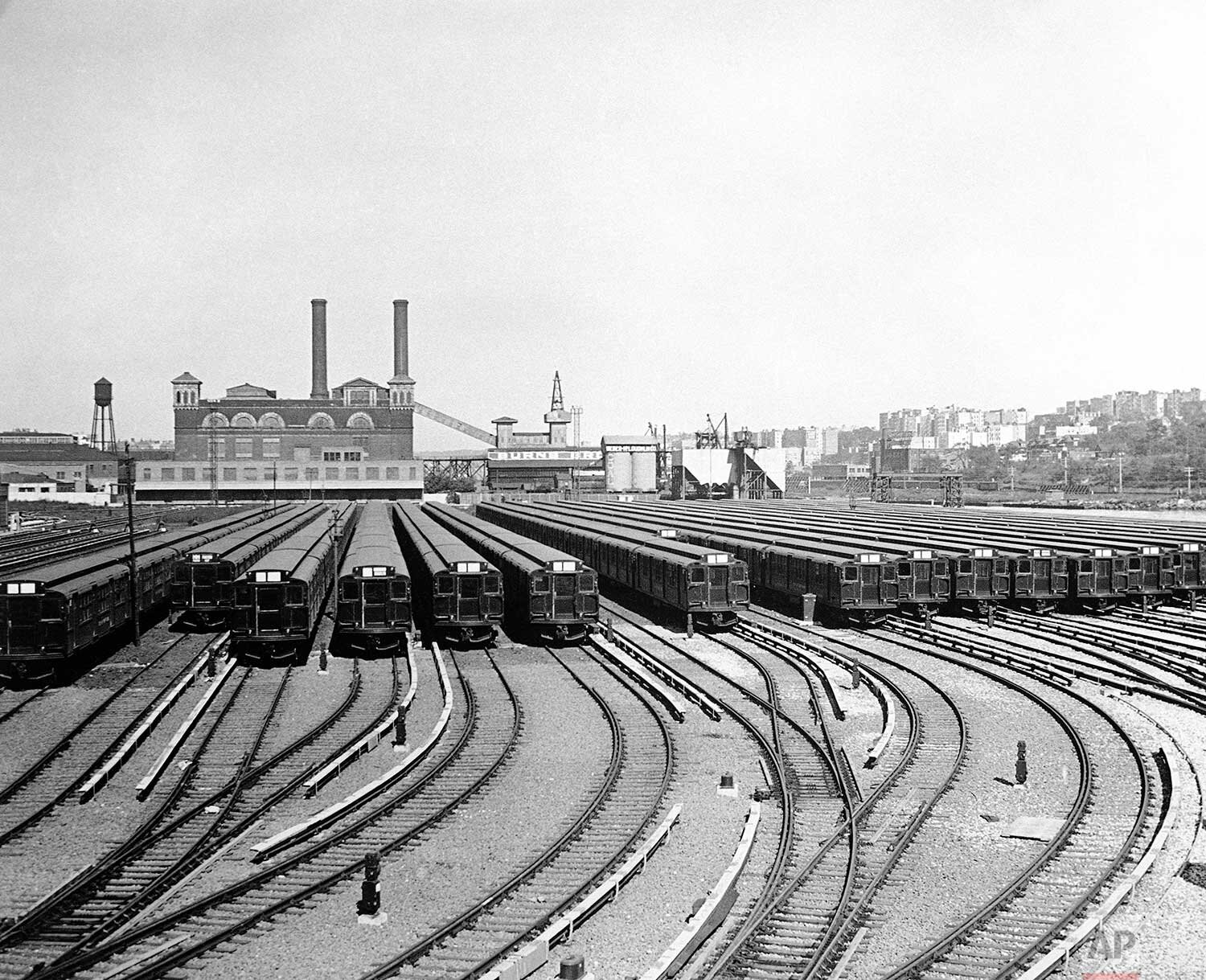  Steel cars for the new 8th Avenue subway in New York, in May 1937. (AP Photo) 