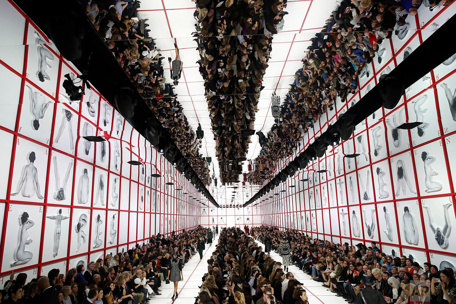  Models walk the runway during the fashion show of the Dior ready to wear Fall-Winter 2019-2020 collection in Paris on Feb. 26, 2019. (AP Photo/Christophe Ena) 