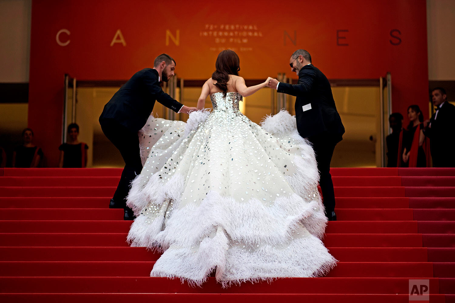  Singer Jessica Jung arrives at the opening ceremony and the premiere of the film "The Dead Don't Die" at the 72nd international film festival in Cannes, France, on May 14, 2019. (AP Photo/Petros Giannakouris) 