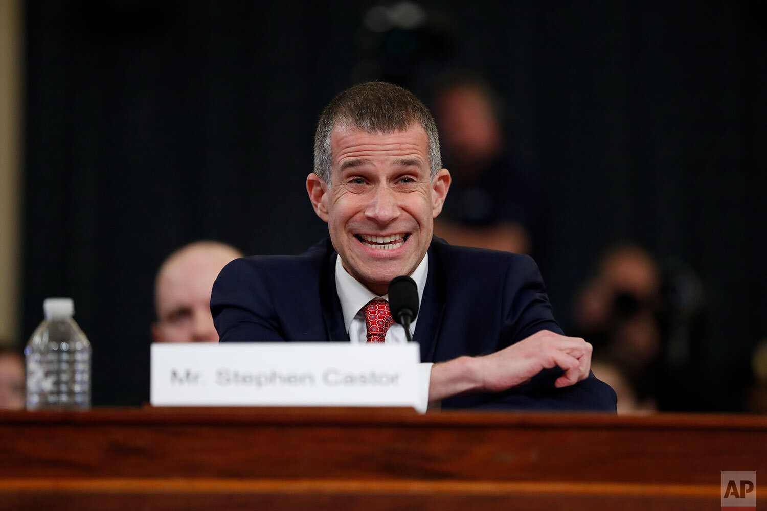  Republican staff attorney Steve Castor is questioned as the House Judiciary Committee hears investigative findings in the impeachment inquiry of President Donald Trump, Monday, Dec. 9, 2019, on Capitol Hill in Washington. (AP Photo/Andrew Harnik) 