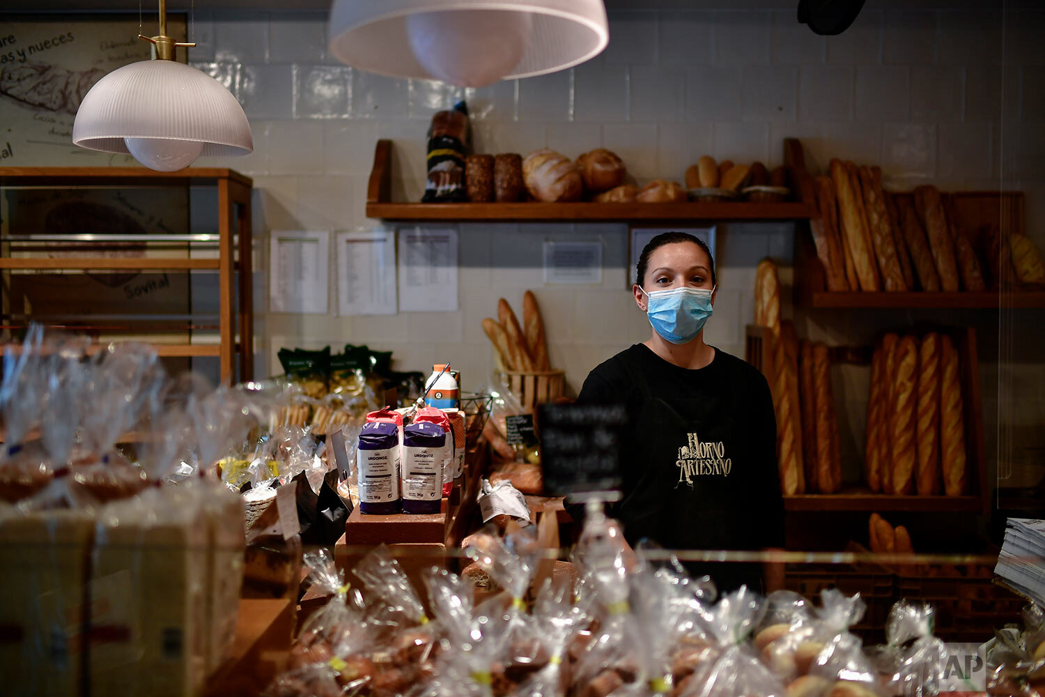  Rocio Satrustegui poses for a photograph at her bakery in Pamplona, northern Spain. (AP Photo/Alvaro Barrientos) 