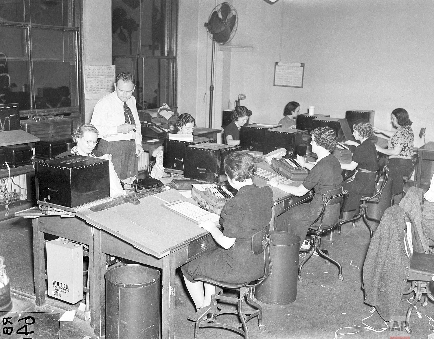  Associated Press staffers tabulate elections returns, Nov. 8, 1938. (AP Photo) 