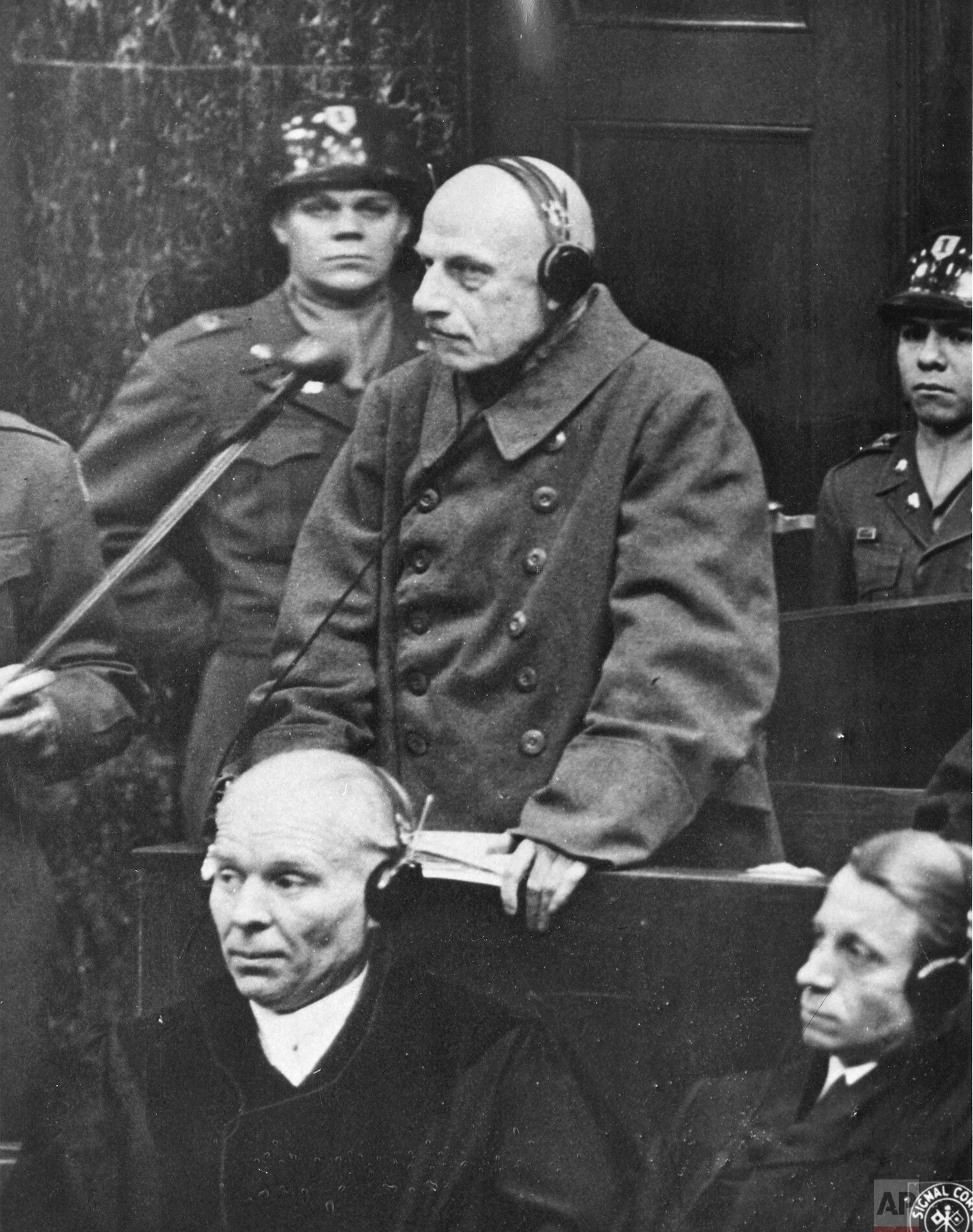  Defendant German Fieldmarshal Wilhelm Leeb  pleads not guilty during the Nuremberg Trials, Case 12,  in the courthouse in Nuremberg, Germany, at the opening of the case against himself and other high ranking German officers during WW II December 30,