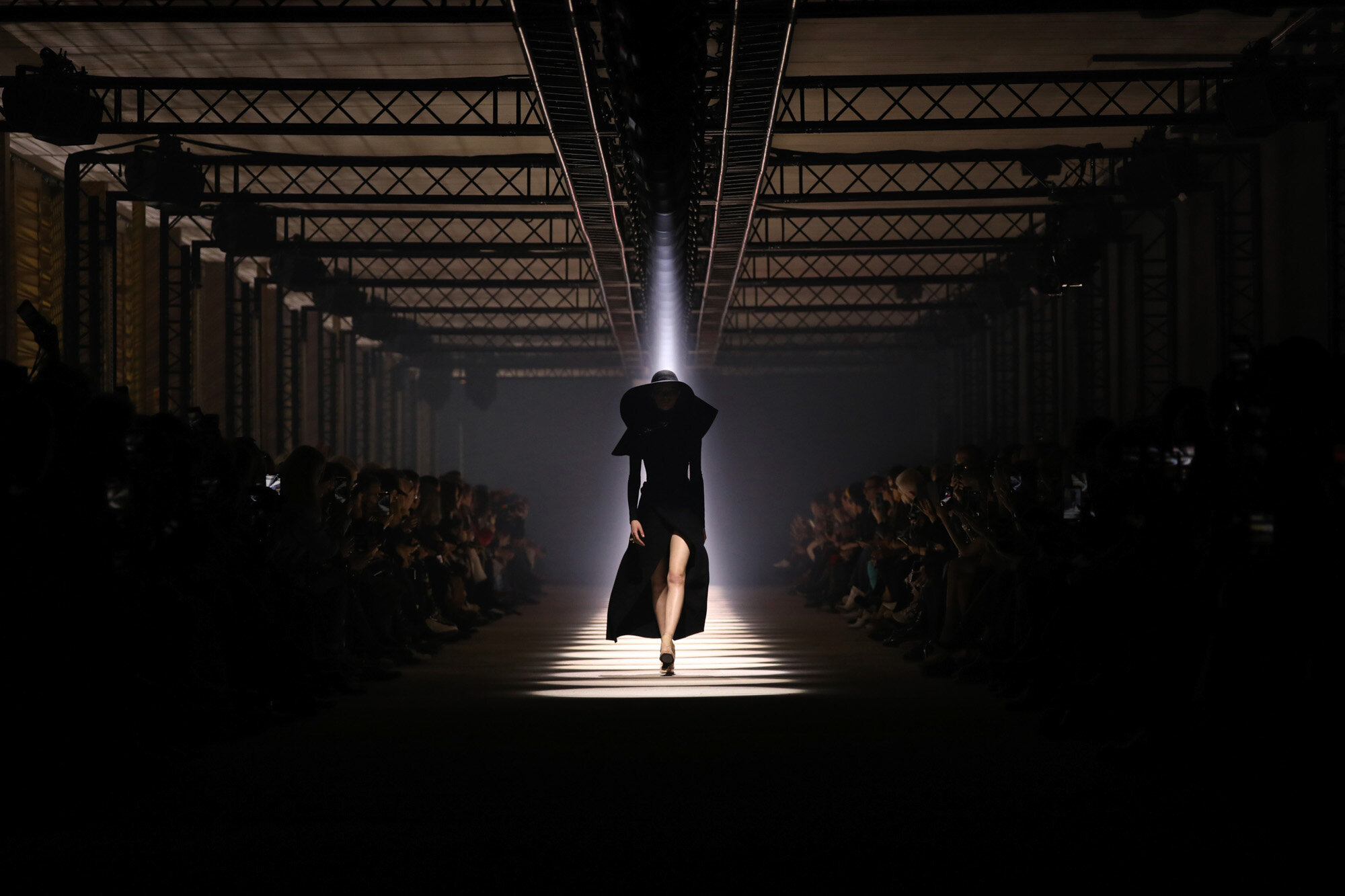 A model wears a creation for the Givenchy fashion collection during Women's fashion week Fall/Winter 2020/21 presented in Paris on March 1, 2020. (Photo by Vianney Le Caer/Invision/AP)