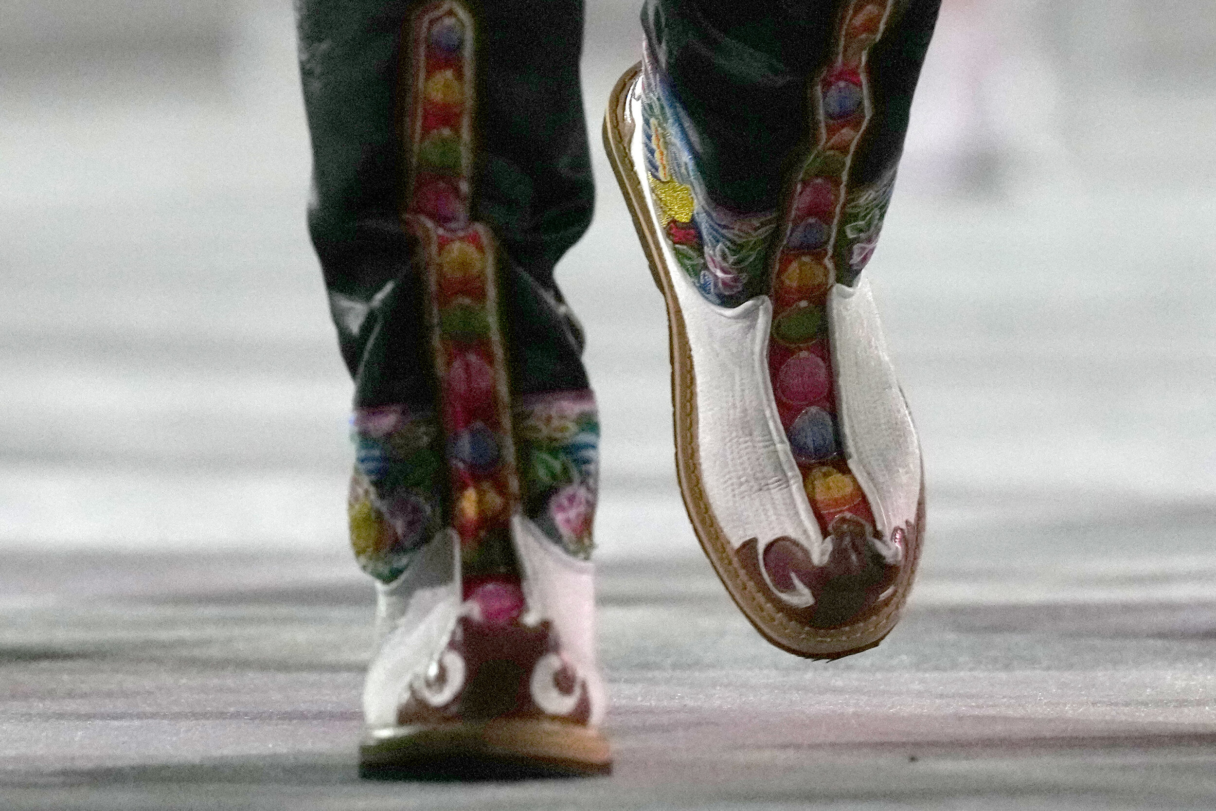  Team member of Bhutan walks during the opening ceremony in the Olympic Stadium at the 2020 Summer Olympics, Friday, July 23, 2021, in Tokyo, Japan. (AP Photo/Petr David Josek) 