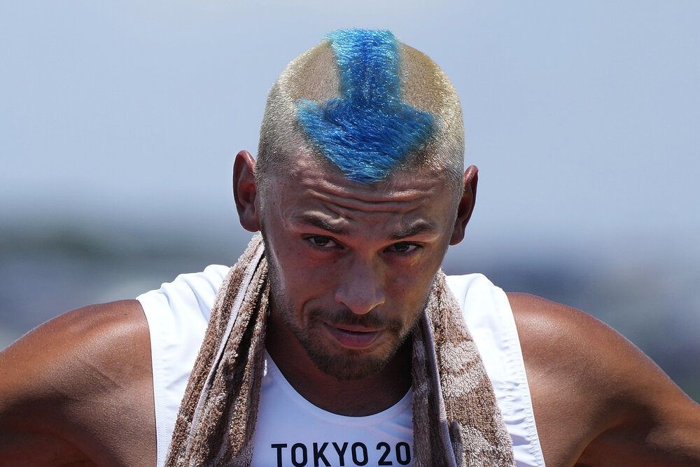  Kiran Badloe, from The Netherlands, at the 2020 Summer Olympics, Saturday, July 24, 2021, in Fujisawa, Japan. (AP Photo/Gregorio Borgia) 