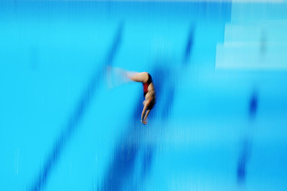  Pamela Ware, of Canada, competes in women's diving 3-meter springboard preliminary at the 2020 Summer Olympics, Friday, July 30, 2021, in Tokyo. (AP Photo/David Goldman) 