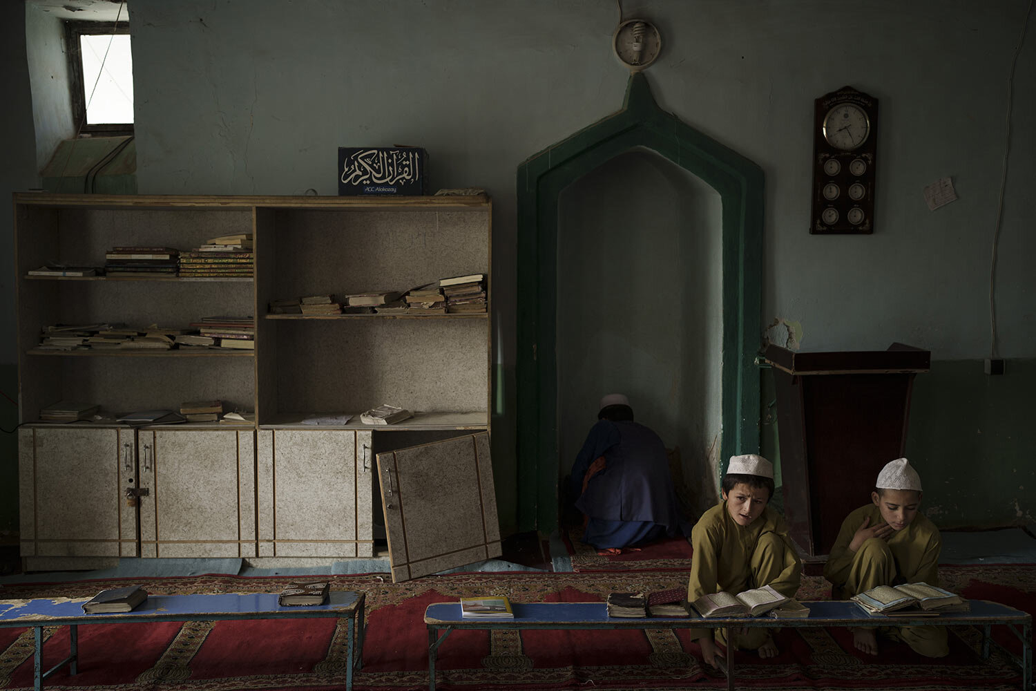 Afghan students read the Quran, Islam's holy book, at a madrasa in Kabul, Afghanistan, Tuesday, Sept. 28, 2021. (AP Photo/Felipe Dana)