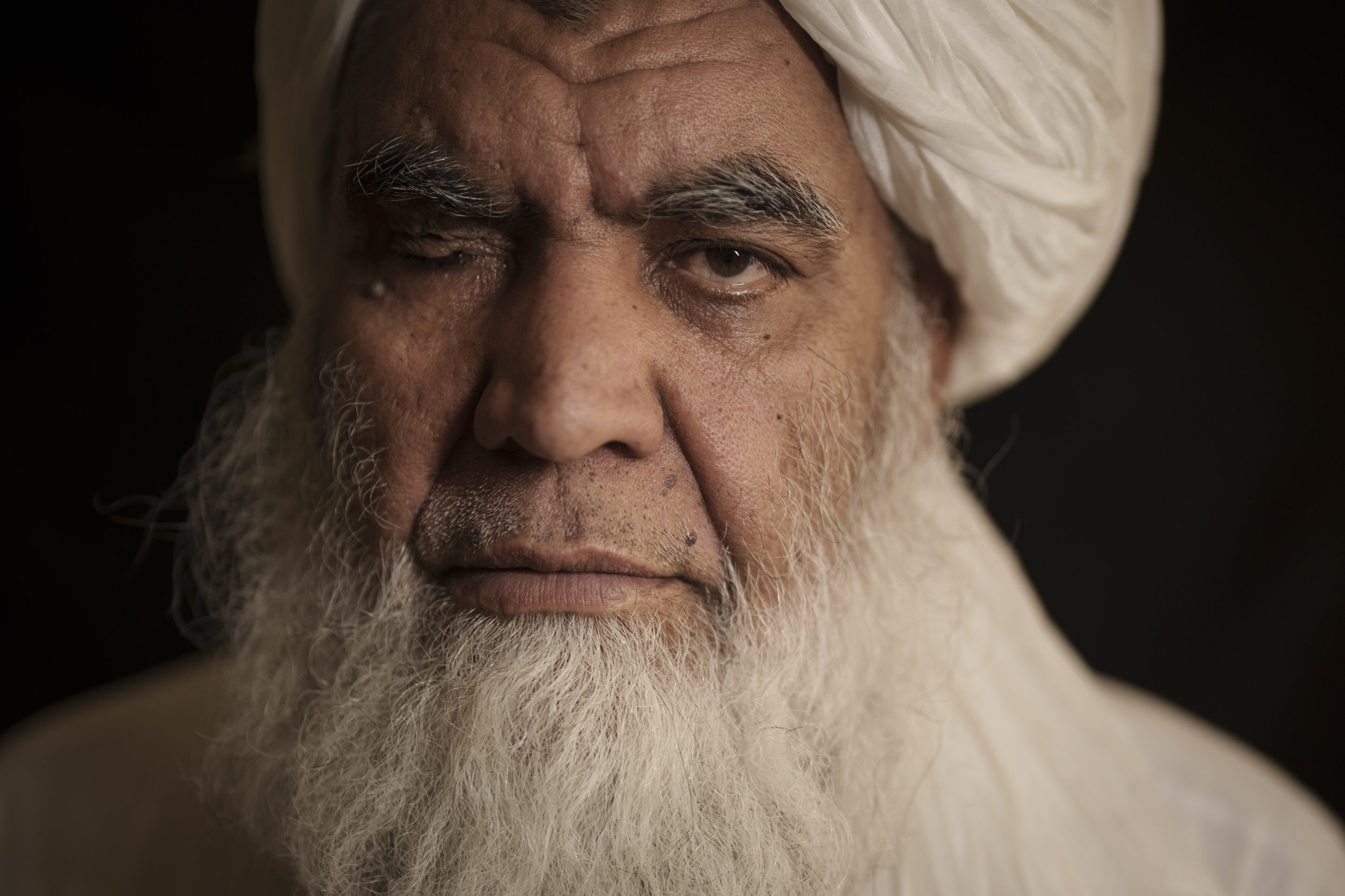  Taliban leader Mullah Nooruddin Turabi poses for a photo in Kabul, Afghanistan, on Sept. 22, 2021. Mullah Turabi, one of the founders of the Taliban, says the hard-line movement will once again carry out punishments like executions and amputations o