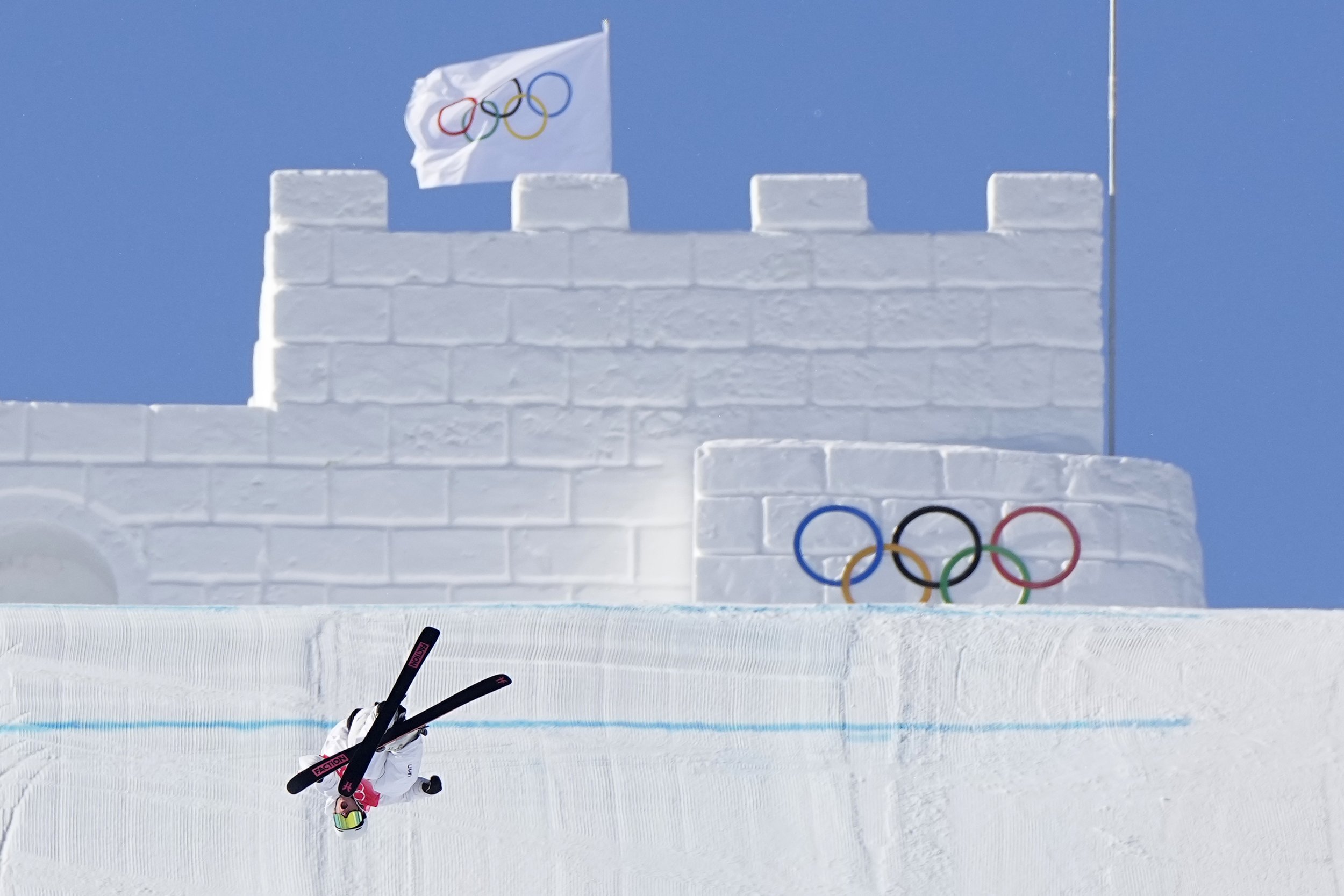  Austria's Matej Svancer competes during the men's slopestyle finals at the 2022 Winter Olympics, Wednesday, Feb. 16, 2022, in Zhangjiakou, China. (AP Photo/Gregory Bull) 
