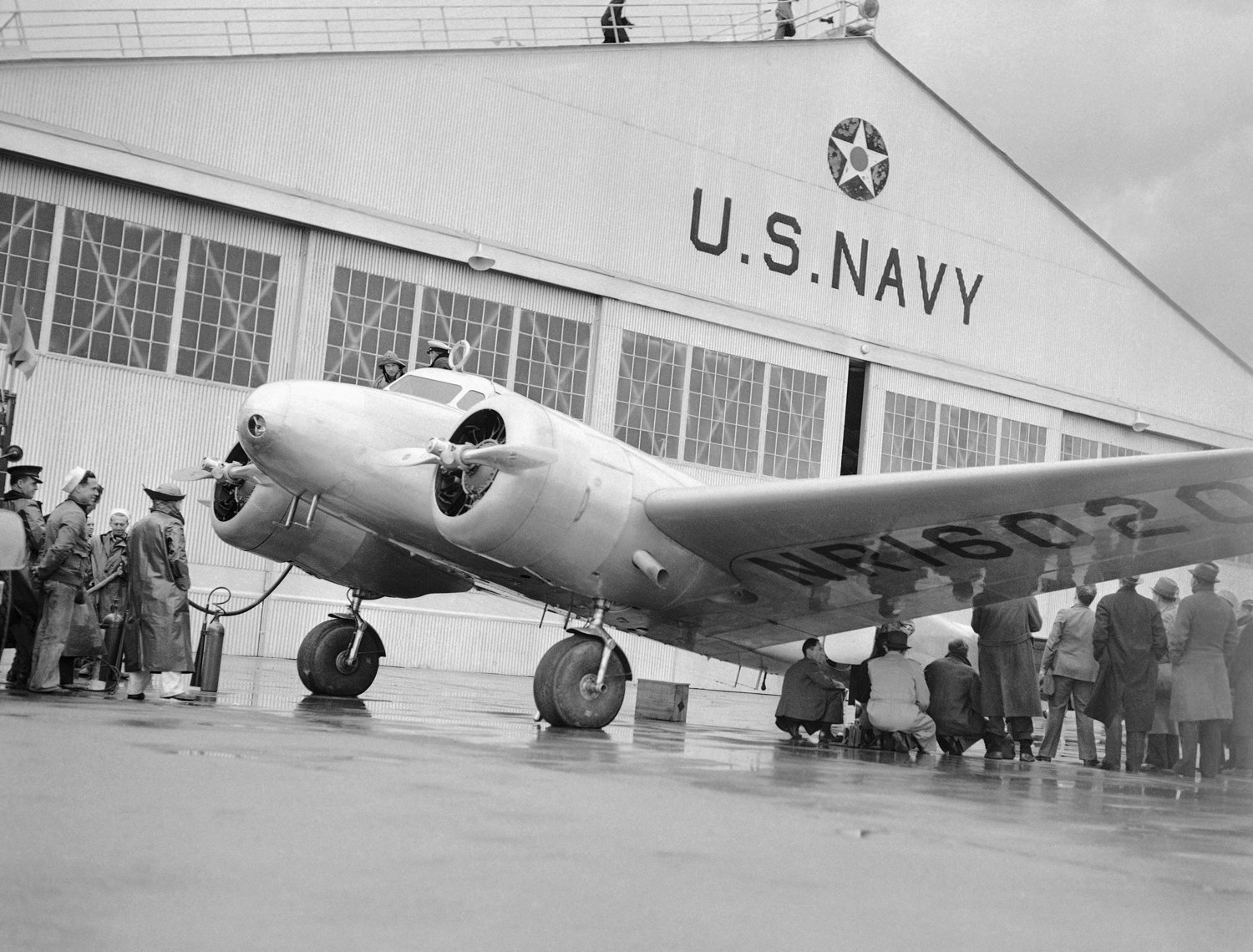  Preparation of the Lockheed Electra plane, used for round-the-world flight by Amelia Earhart is shown in 1937, Oakland., Calif. (AP Photo) 