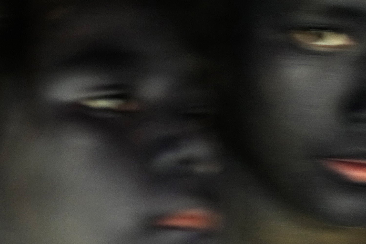  Taken with a long exposure, girls dancing during the afternoon rituals of the second day of the Wyra'whaw coming-of-age festival in the Ramada ritual center, in Tenetehar Wa Tembe village, located in the Alto Rio Guama Indigenous territory in Para s