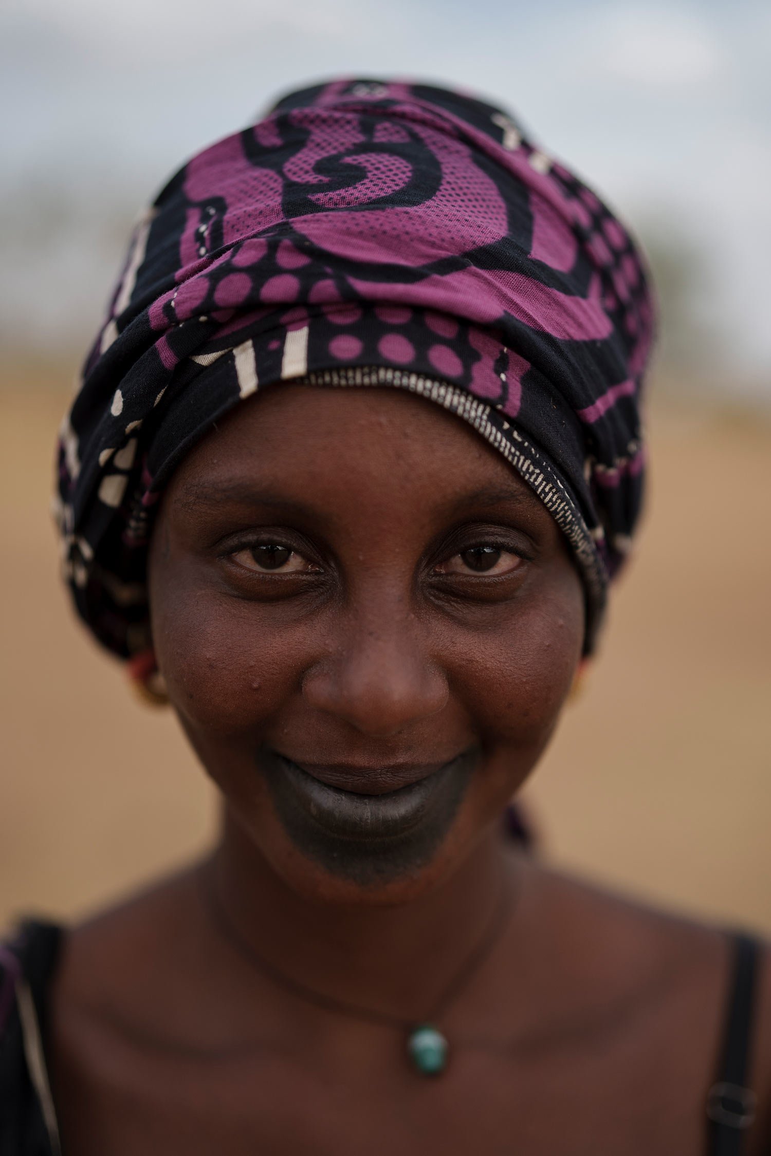  Houraye Ndiaye, 20, stands for a portrait in the village of Dendoudy Dow, in the Matam region of Senegal, Monday, April 17, 2023. Ndiaye travels with her husband and their two-year-old girl, along with her parents and two other siblings. She says th