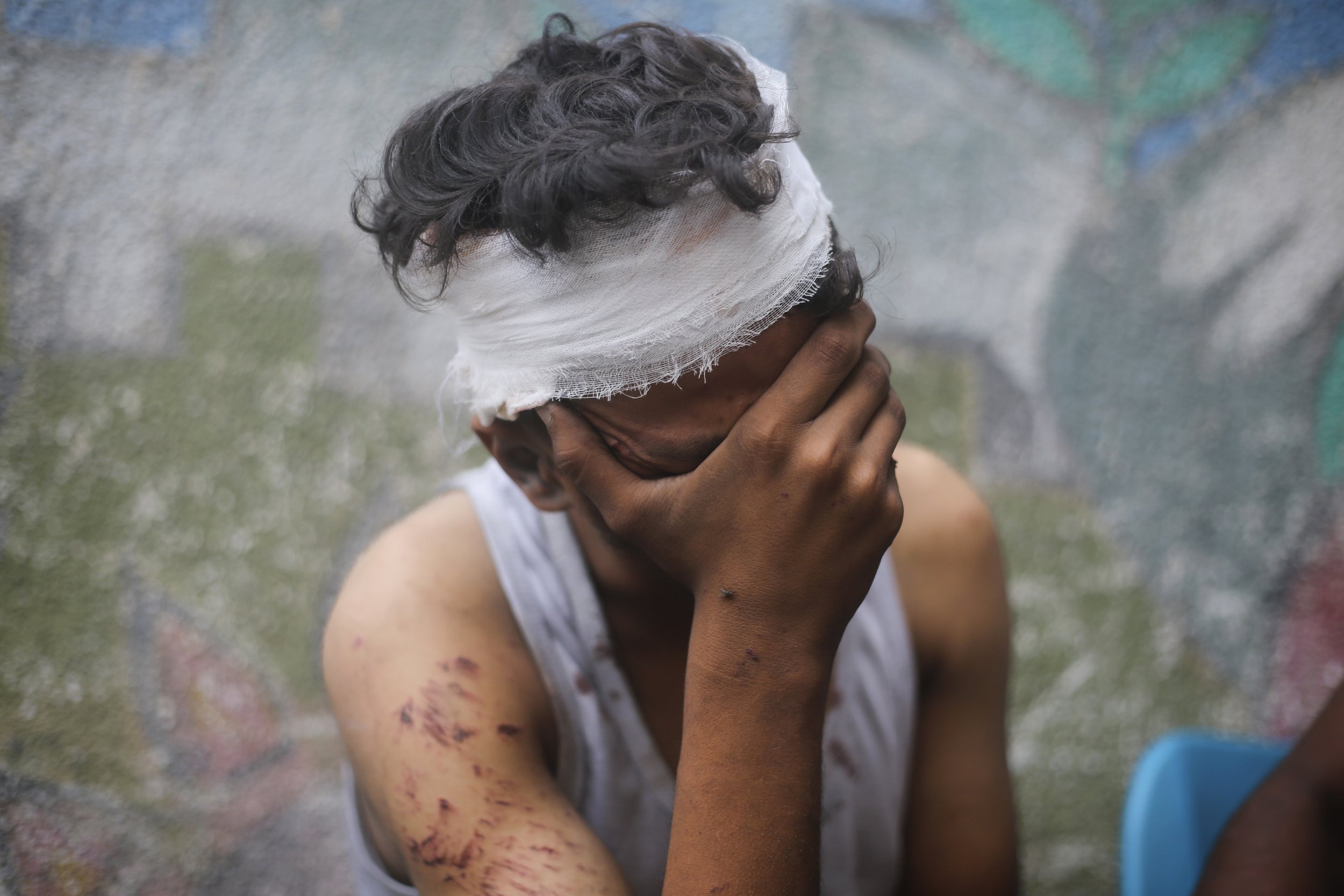  A Palestinian boy mourns his relatives killed in the Israeli bombardment of the Gaza Strip in Rafah on Oct. 23, 2023. (AP Photo/Hatem Ali) 