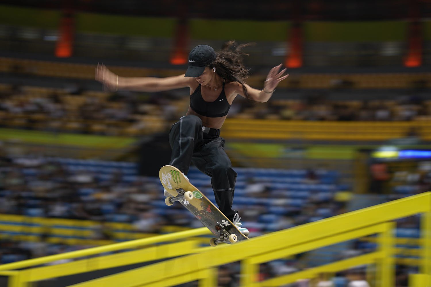  Brazil's Rayssa Leal competes in the Skate Street World Championships in Sao Paulo, Brazil, Dec. 2, 2023. (AP Photo/Andre Penner) 