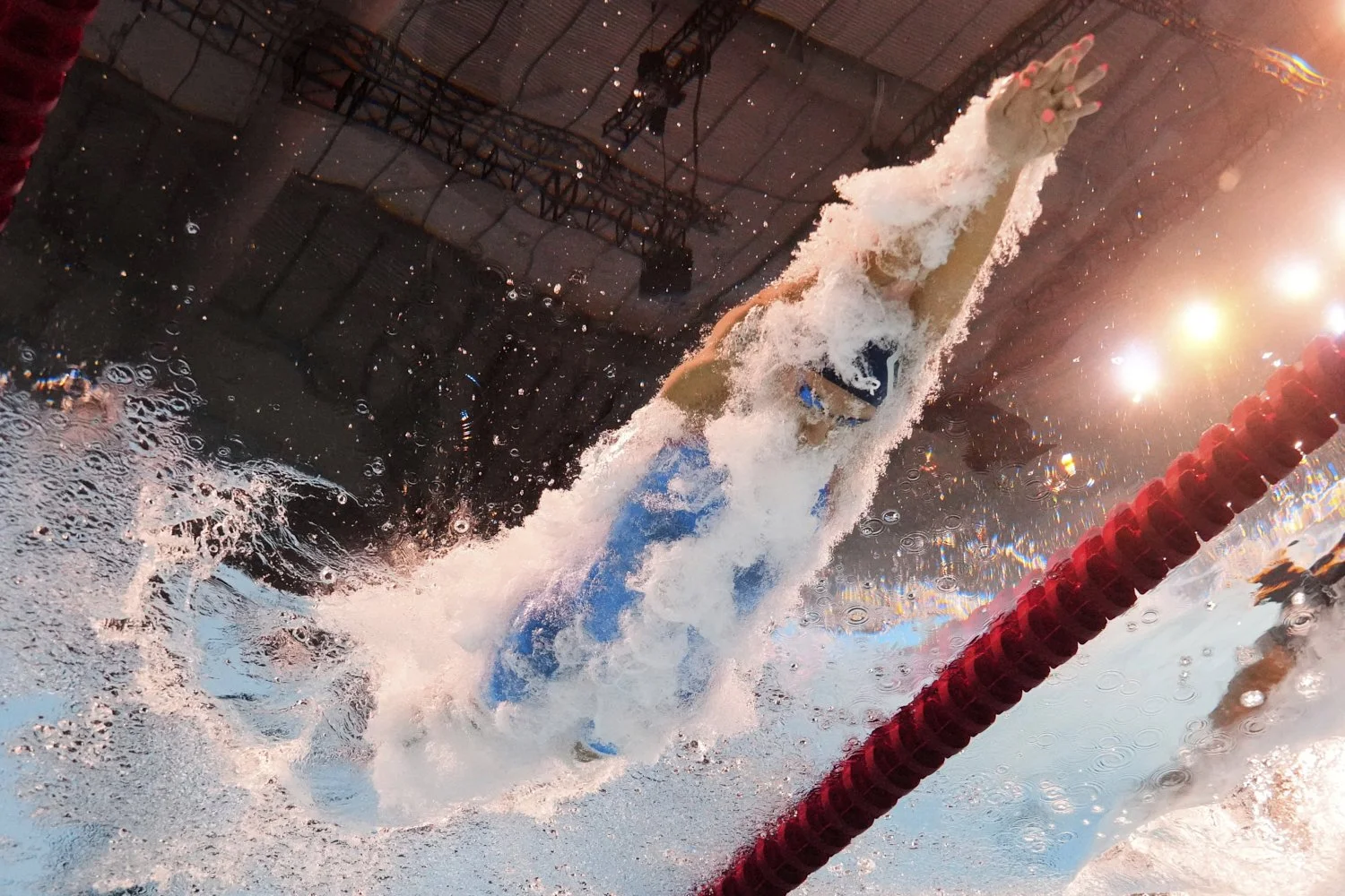 Sasha Gatt of Malta competes in the women's 400-meter freestyle heat at the World Aquatics Championships in Singapore, Sunday, July 27, 2025. (AP Photo/Lee Jin-man)