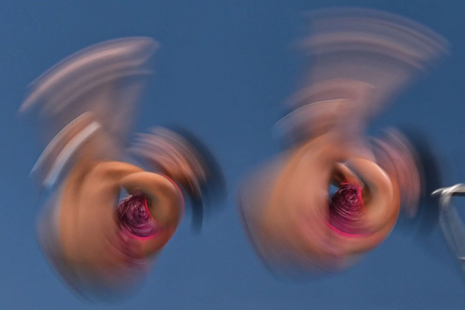 Gabriela Agundez Garcia and Alejandra Estudillo Torres, of Mexico, compete in the women's 10m synchronized preliminaries at the World Aquatics Championships in Singapore, July 28, 2025. (AP Photo/Ng Han Guan)