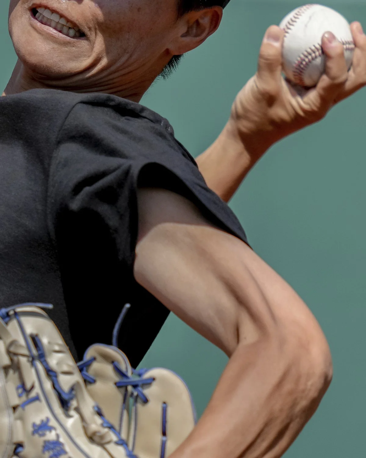 Ayami Sato pitches during tryouts for the Women's Professional Baseball League at the Washington Nationals Youth Baseball Academy in Washington, Aug. 23, 2025. (AP Photo/Julia Demaree Nikhinson)