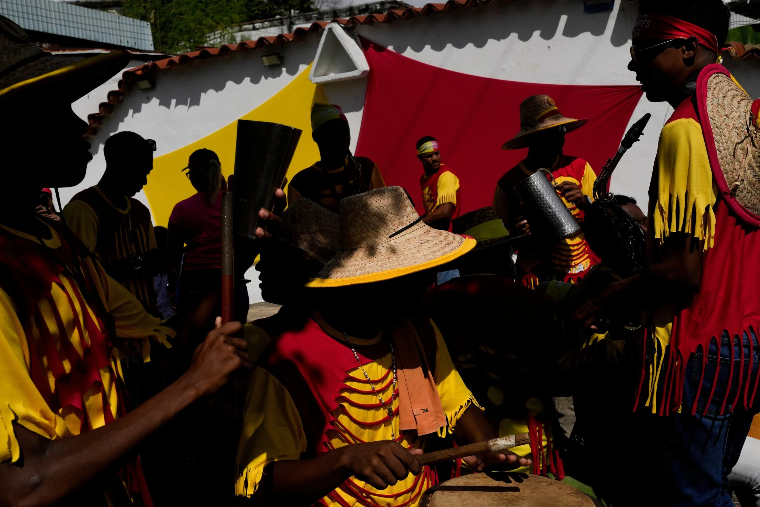 Revelers take part in the Afro-Venezuelan Holy Innocents' Day celebration in Caucagua, Venezuela, Dec. 28, 2025. (AP Photo/Matias Delacroix) 
