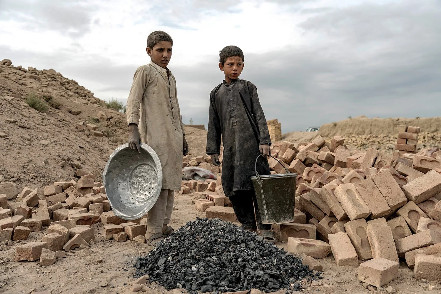 Backbreaking work for children at Afghan brick kilns — AP Photos