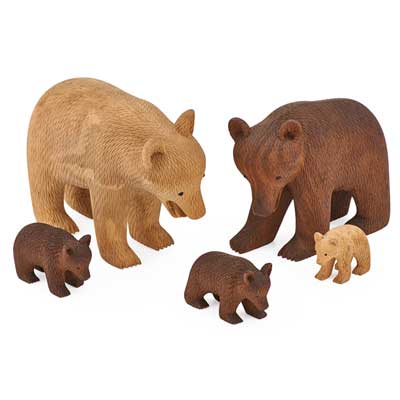 Carved-Folk-Art-Bears